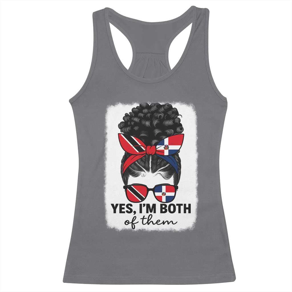Trini Dominican Girl Racerback Tank Top Yes Im Both Trinidad And Tobago Dominican Pride
