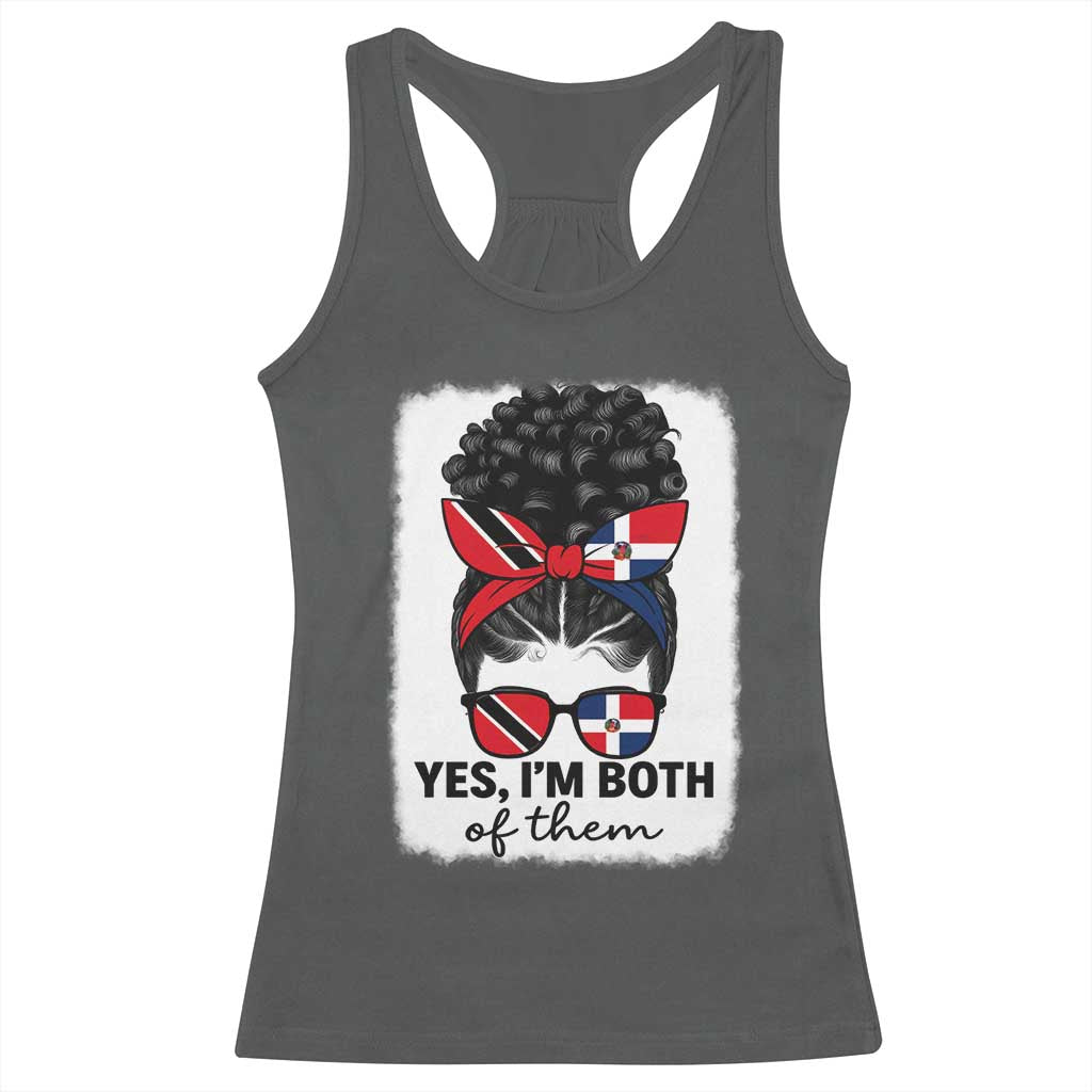 Trini Dominican Girl Racerback Tank Top Yes Im Both Trinidad And Tobago Dominican Pride
