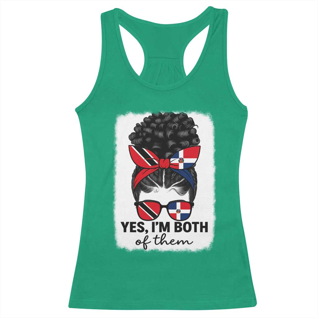 Trini Dominican Girl Racerback Tank Top Yes Im Both Trinidad And Tobago Dominican Pride