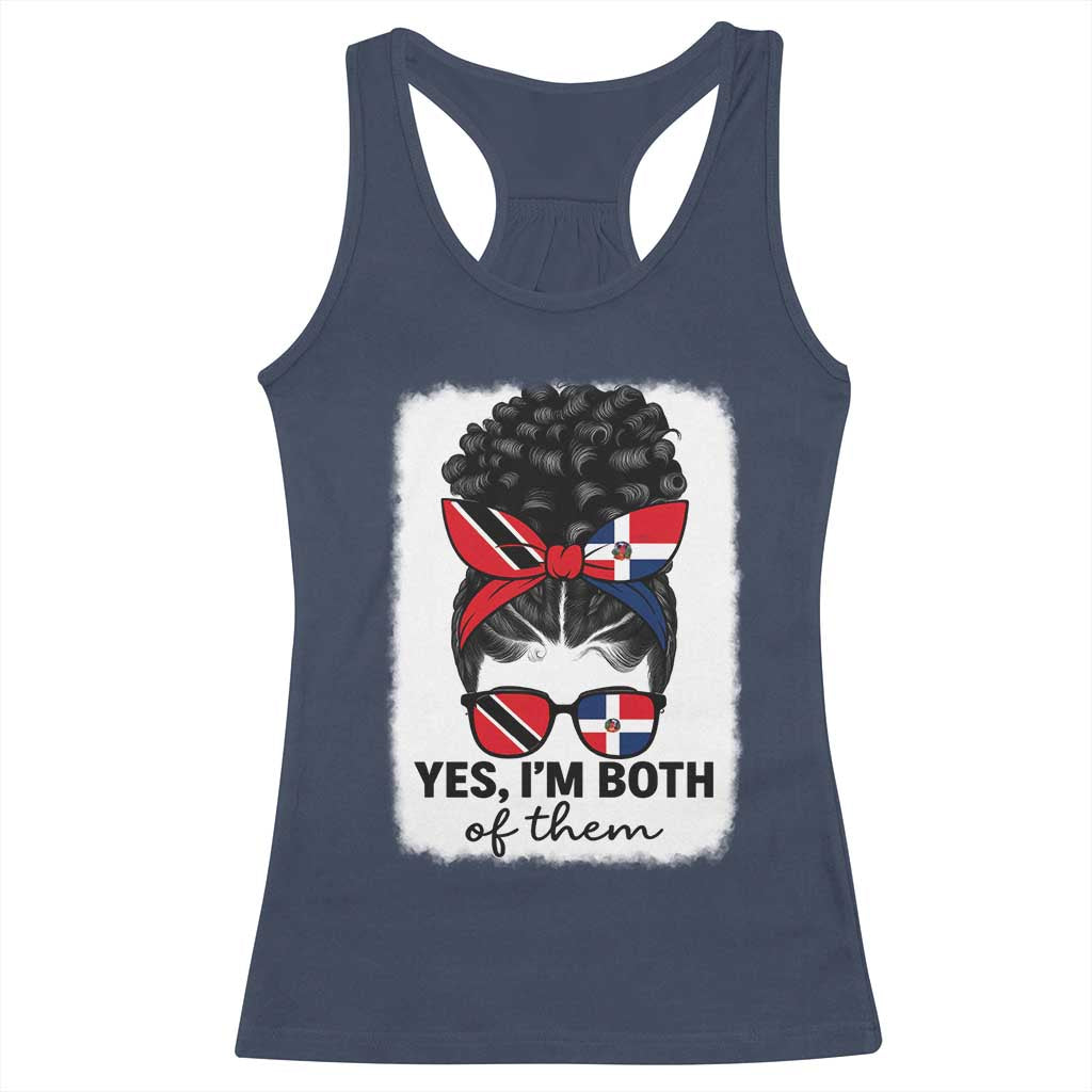 Trini Dominican Girl Racerback Tank Top Yes Im Both Trinidad And Tobago Dominican Pride