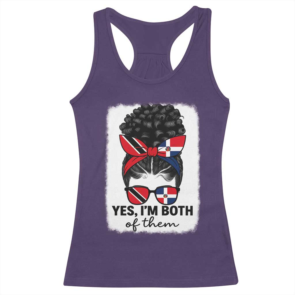 Trini Dominican Girl Racerback Tank Top Yes Im Both Trinidad And Tobago Dominican Pride