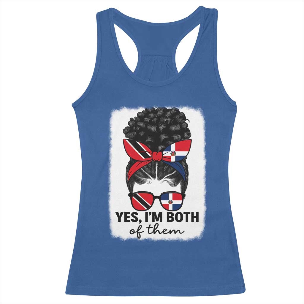 Trini Dominican Girl Racerback Tank Top Yes Im Both Trinidad And Tobago Dominican Pride