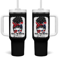 Trini Dominican Girl Tumbler With Handle Yes Im Both Trinidad And Tobago Dominican Pride