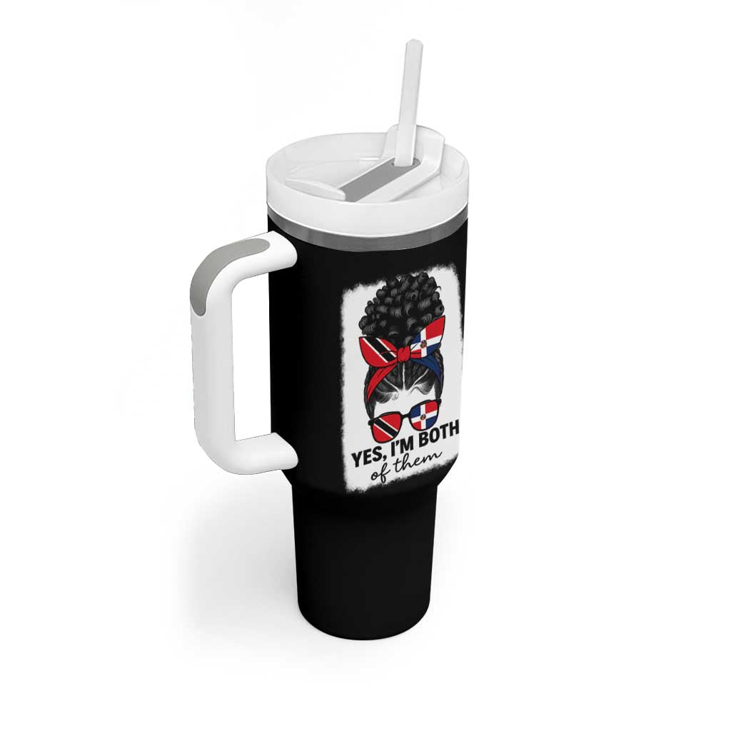 Trini Dominican Girl Tumbler With Handle Yes Im Both Trinidad And Tobago Dominican Pride