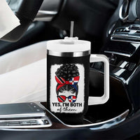Trini Dominican Girl Tumbler With Handle Yes Im Both Trinidad And Tobago Dominican Pride