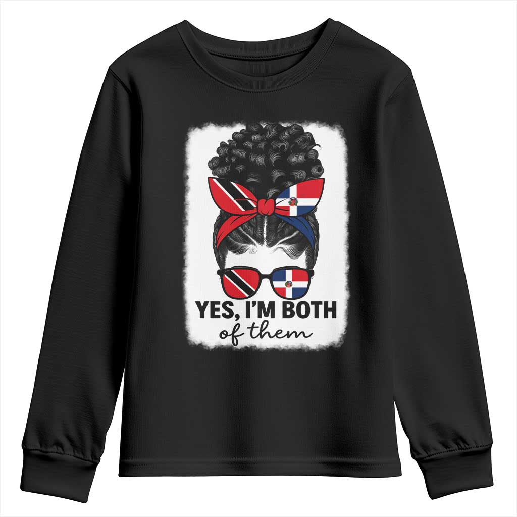 Trini Dominican Girl Youth Sweatshirt Yes Im Both Trinidad And Tobago Dominican Pride