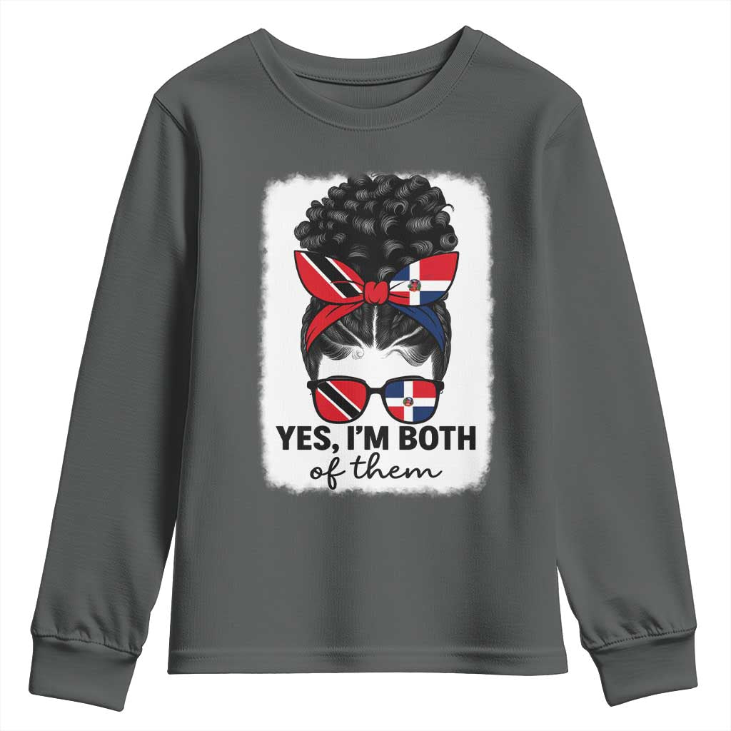Trini Dominican Girl Youth Sweatshirt Yes Im Both Trinidad And Tobago Dominican Pride