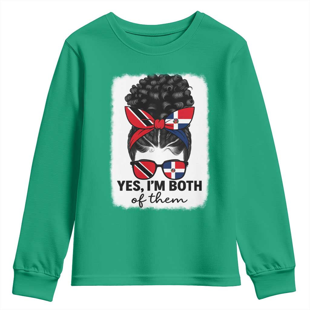 Trini Dominican Girl Youth Sweatshirt Yes Im Both Trinidad And Tobago Dominican Pride