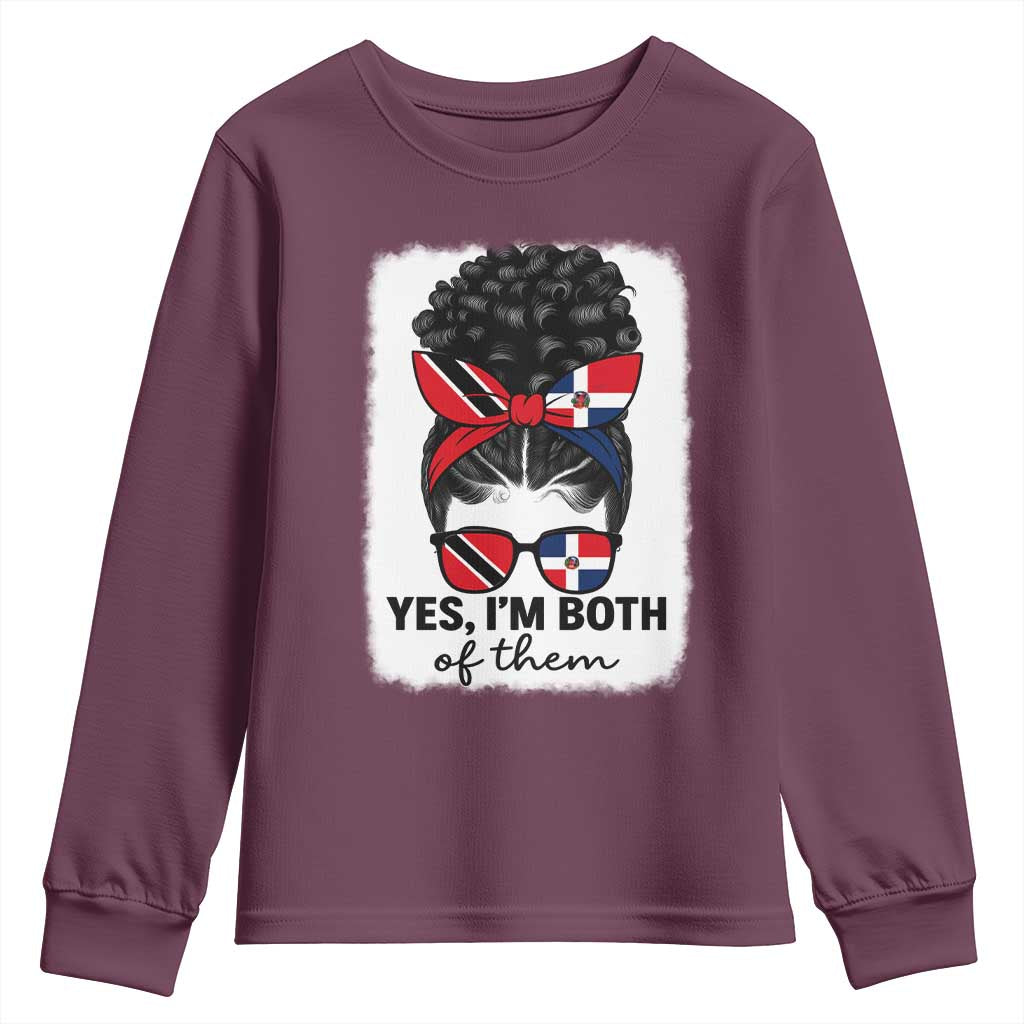 Trini Dominican Girl Youth Sweatshirt Yes Im Both Trinidad And Tobago Dominican Pride