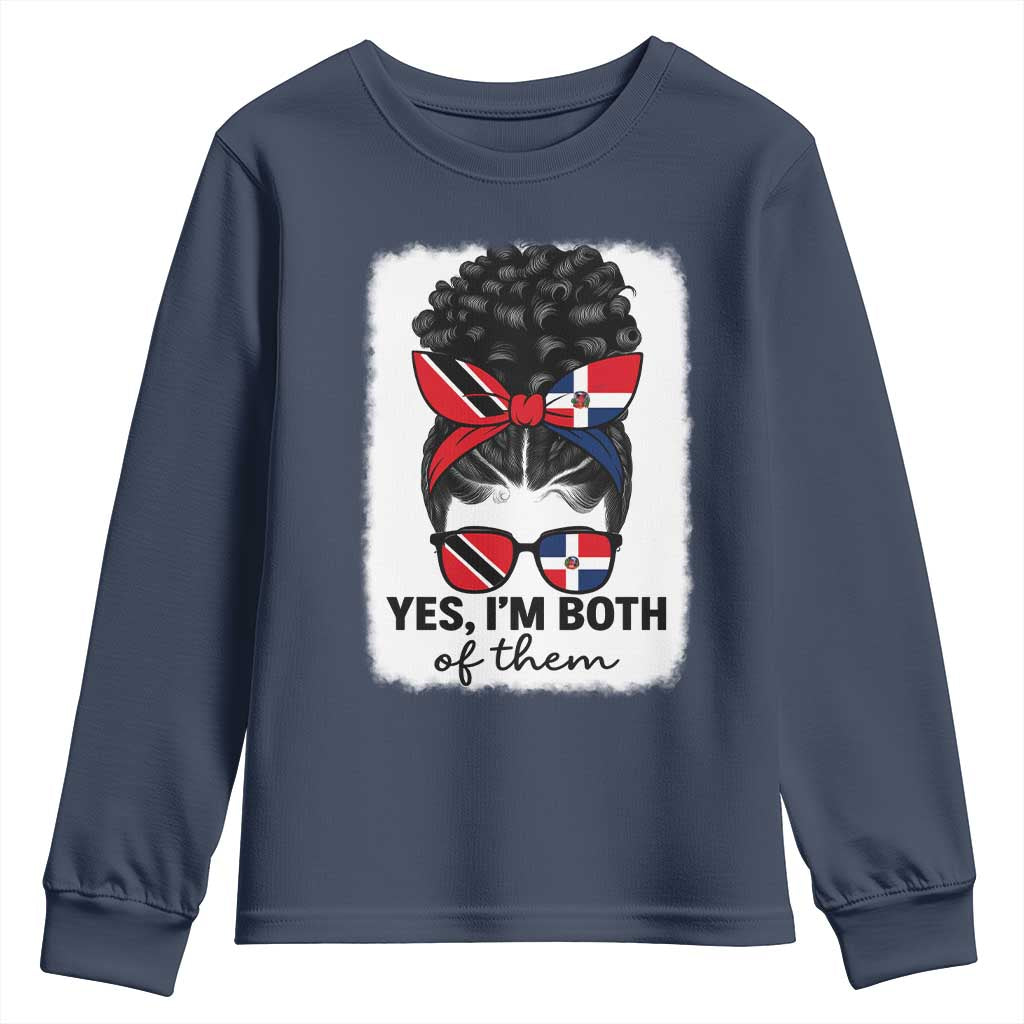 Trini Dominican Girl Youth Sweatshirt Yes Im Both Trinidad And Tobago Dominican Pride