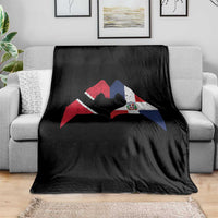 Trinidad and Tobago Dominican Throw Blanket Two Flags One Heart