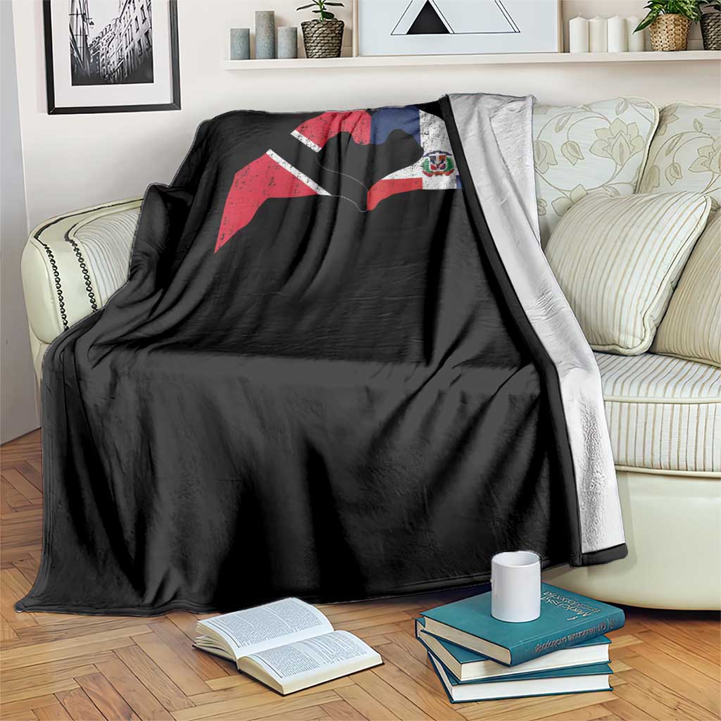 Trinidad and Tobago Dominican Throw Blanket Two Flags One Heart