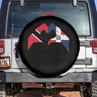 Trinidad and Tobago Dominican Spare Tire Cover Two Flags One Heart