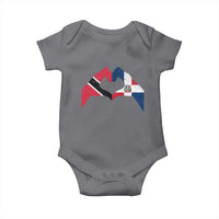 Trinidad and Tobago Dominican Baby Onesie Two Flags One Heart