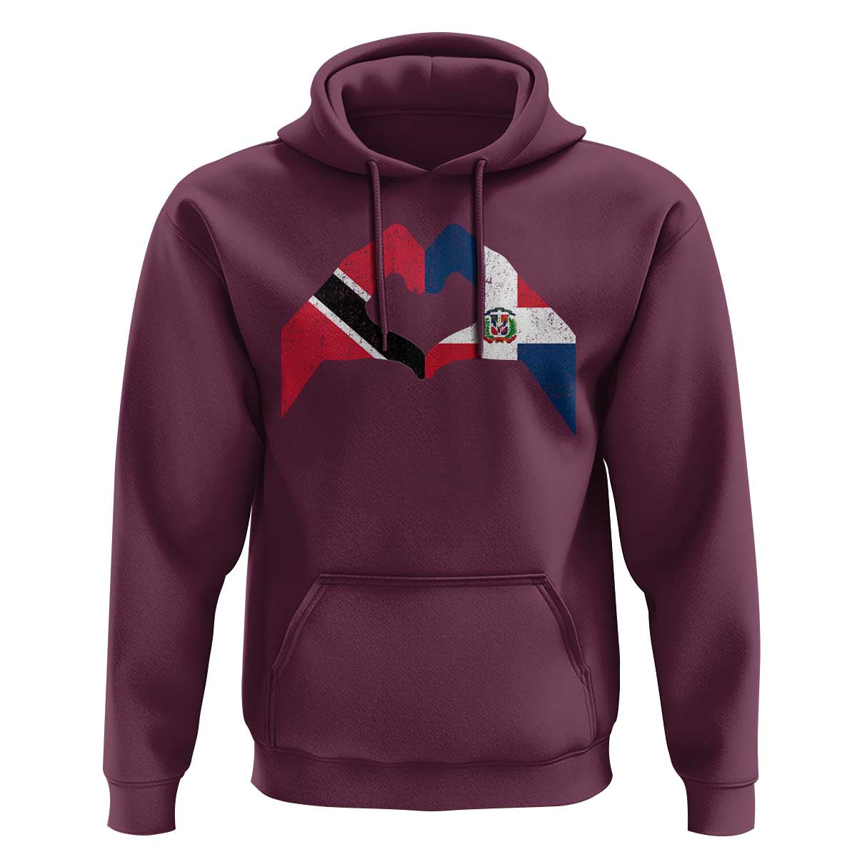 Trinidad and Tobago Dominican Hoodie Two Flags One Heart