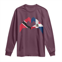 Trinidad and Tobago Dominican Long Sleeve Shirt Two Flags One Heart