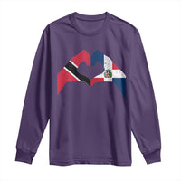 Trinidad and Tobago Dominican Long Sleeve Shirt Two Flags One Heart
