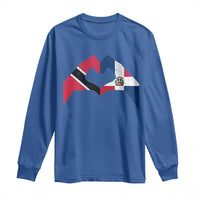 Trinidad and Tobago Dominican Long Sleeve Shirt Two Flags One Heart