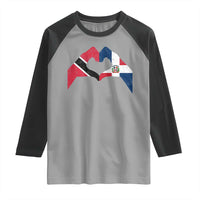 Trinidad and Tobago Dominican Raglan Shirt Two Flags One Heart