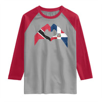 Trinidad and Tobago Dominican Raglan Shirt Two Flags One Heart