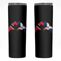 Trinidad and Tobago Dominican Skinny Tumbler Two Flags One Heart