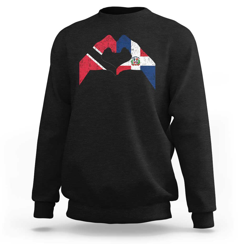 Trinidad and Tobago Dominican Sweatshirt Two Flags One Heart