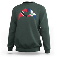 Trinidad and Tobago Dominican Sweatshirt Two Flags One Heart