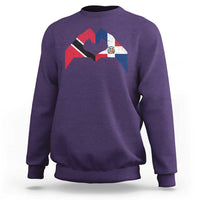 Trinidad and Tobago Dominican Sweatshirt Two Flags One Heart