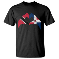 Trinidad and Tobago Dominican T Shirt Two Flags One Heart