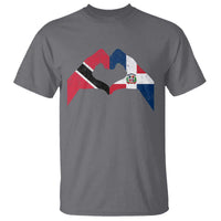 Trinidad and Tobago Dominican T Shirt Two Flags One Heart