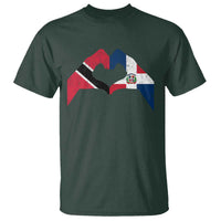 Trinidad and Tobago Dominican T Shirt Two Flags One Heart