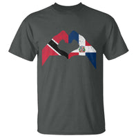 Trinidad and Tobago Dominican T Shirt Two Flags One Heart
