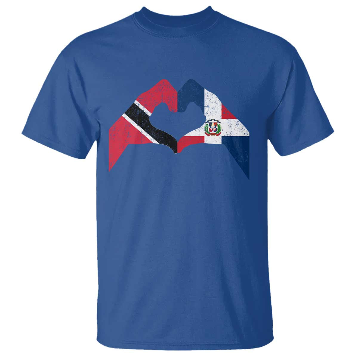 Trinidad and Tobago Dominican T Shirt Two Flags One Heart