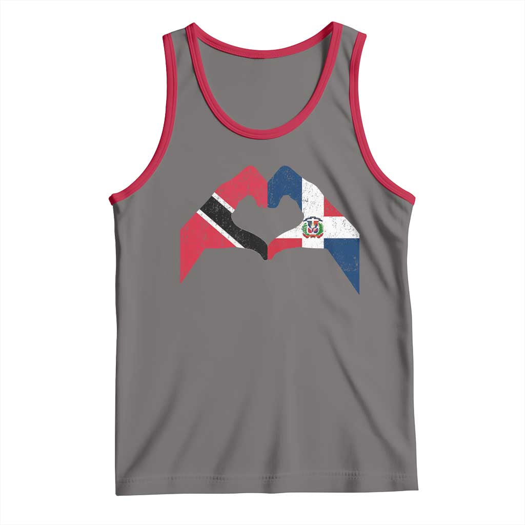 Trinidad and Tobago Dominican Tank Top Two Flags One Heart