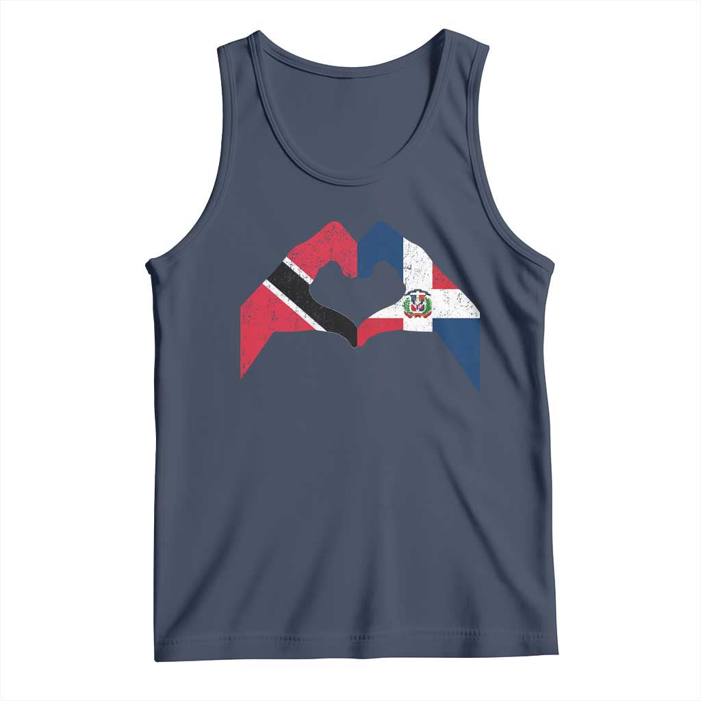 Trinidad and Tobago Dominican Tank Top Two Flags One Heart