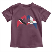 Trinidad and Tobago Dominican Toddler T Shirt Two Flags One Heart