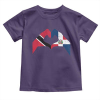 Trinidad and Tobago Dominican Toddler T Shirt Two Flags One Heart
