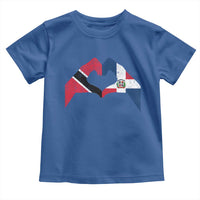 Trinidad and Tobago Dominican Toddler T Shirt Two Flags One Heart