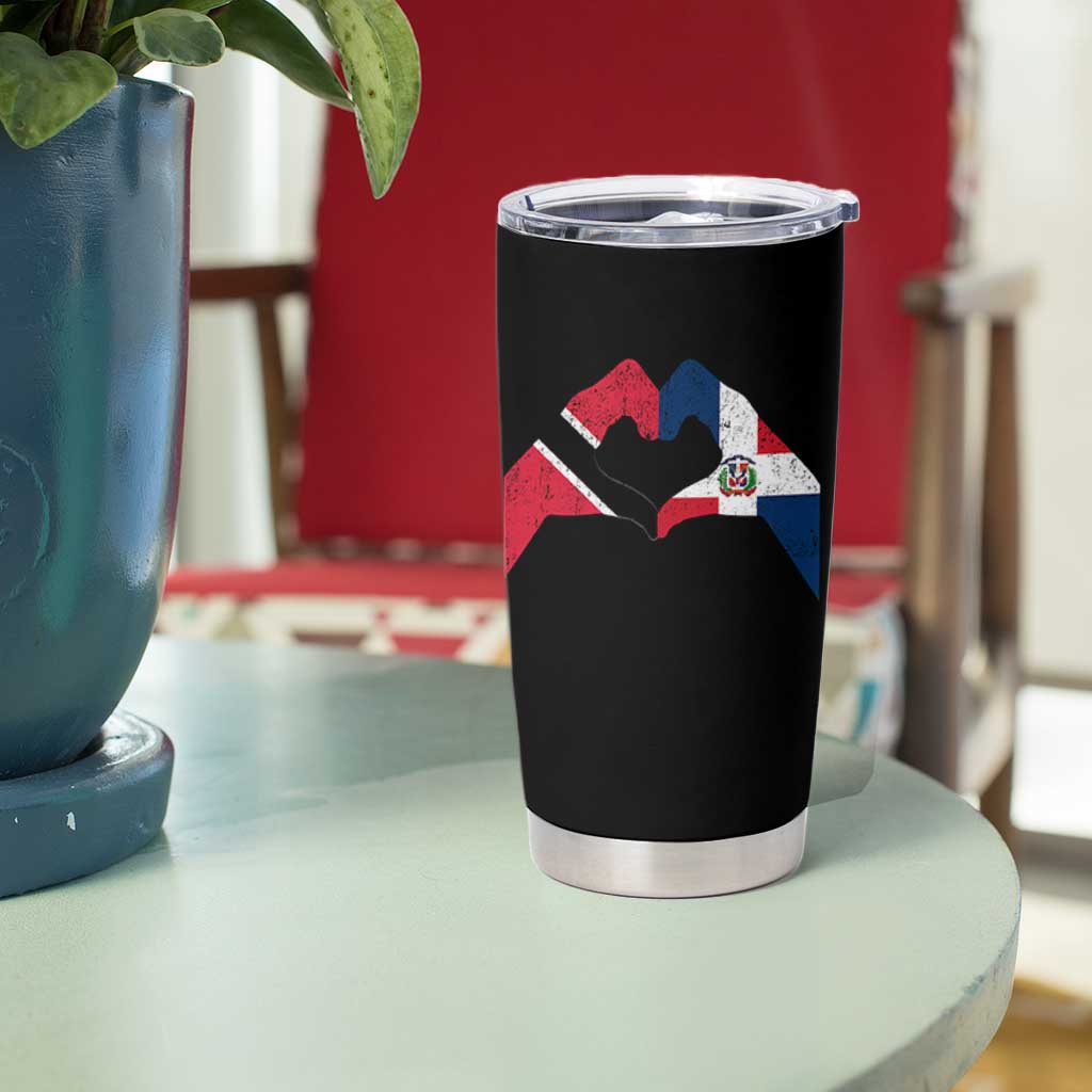 Trinidad and Tobago Dominican Tumbler Cup Two Flags One Heart