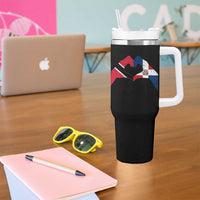 Trinidad and Tobago Dominican Tumbler With Handle Two Flags One Heart