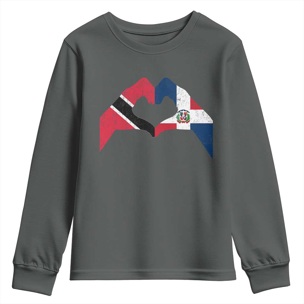 Trinidad and Tobago Dominican Youth Sweatshirt Two Flags One Heart