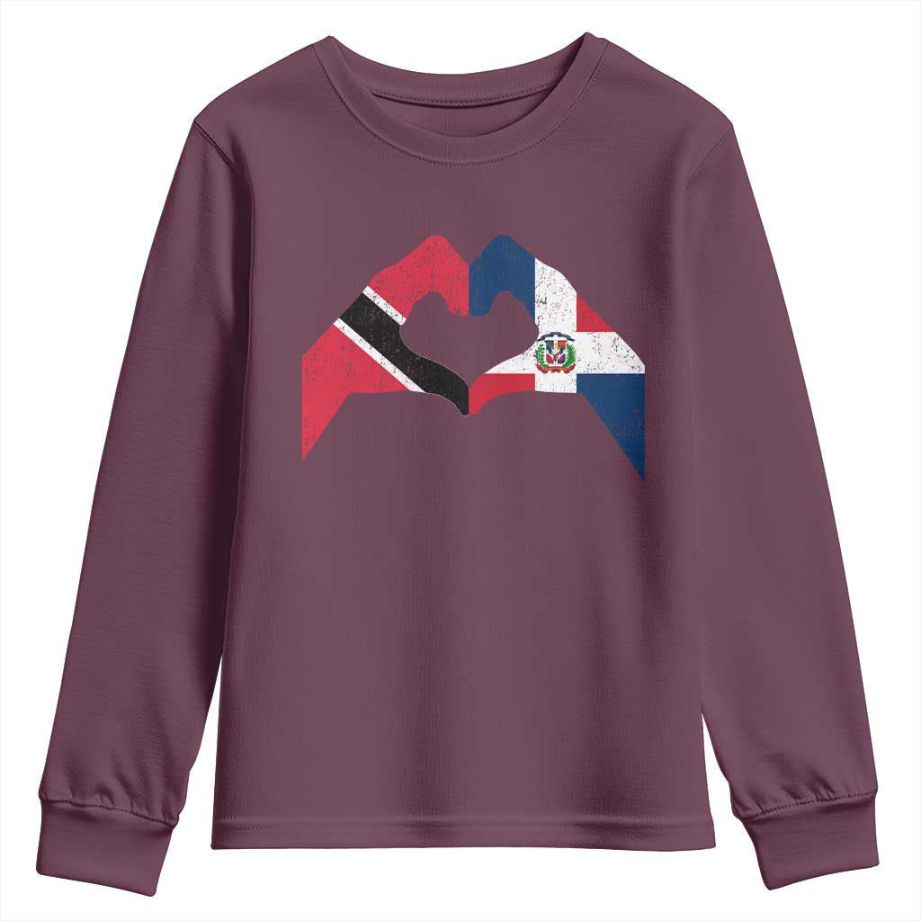Trinidad and Tobago Dominican Youth Sweatshirt Two Flags One Heart
