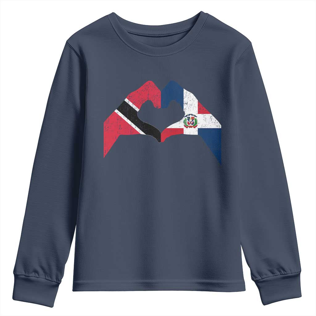 Trinidad and Tobago Dominican Youth Sweatshirt Two Flags One Heart