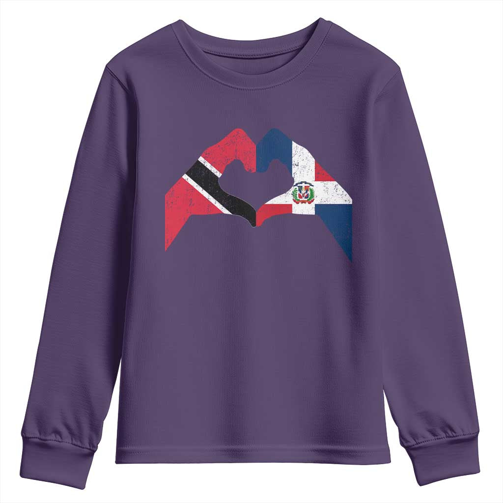 Trinidad and Tobago Dominican Youth Sweatshirt Two Flags One Heart