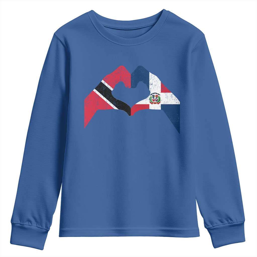 Trinidad and Tobago Dominican Youth Sweatshirt Two Flags One Heart