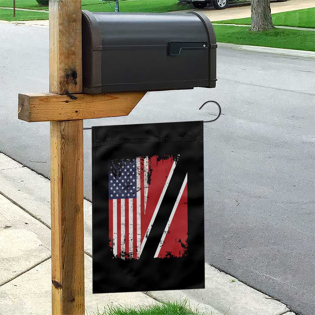 USA Trinidad and Tobago Garden Flag Retro Vintage American Trini Pride Flag