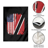 USA Trinidad and Tobago Garden Flag Retro Vintage American Trini Pride Flag