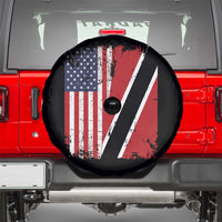 USA Trinidad and Tobago Spare Tire Cover Retro Vintage American Trini Pride Flag