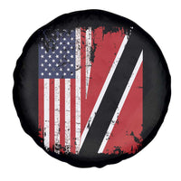 USA Trinidad and Tobago Spare Tire Cover Retro Vintage American Trini Pride Flag