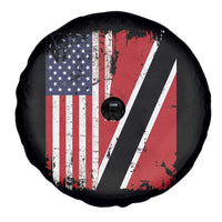 USA Trinidad and Tobago Spare Tire Cover Retro Vintage American Trini Pride Flag